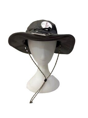 Swiss Tech Canvas Bucket Gray Hat Performance Gear, Drape Neck Size L-XL  NWT